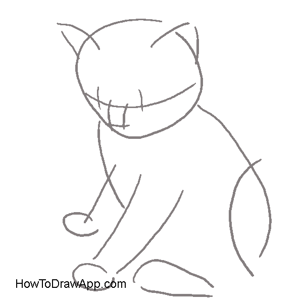 Как нарисовать кошку и кота карандашом