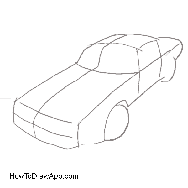 Как нарисовать машину поэтапно - понтиак файрберд