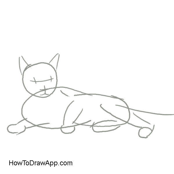 Как нарисовать кошку поэтапно для детей