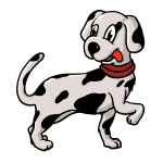 How to draw a Dalmatian puppy for kids easy