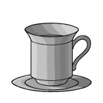 How to draw a cup and saucer